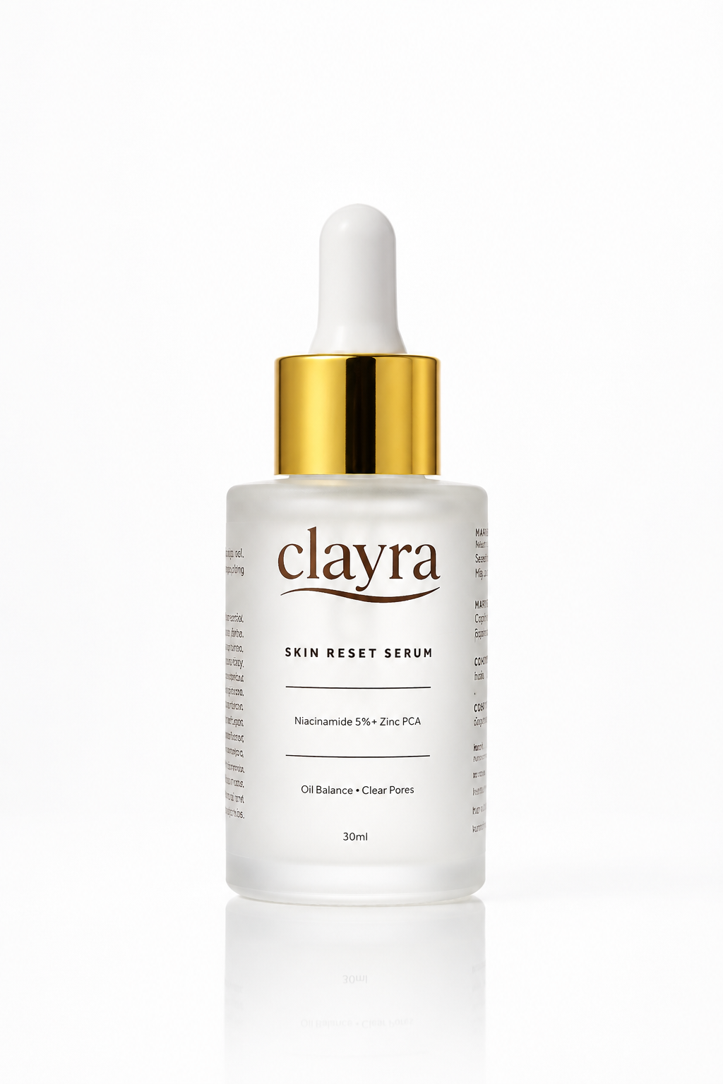 Clayra Skin Reset Serum - Niacinamide 5% + Zinc PCA
